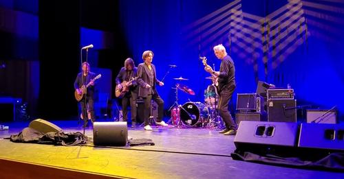 Golden Earring bass player Rinus Gerritsen performing on stage with John Waite September 21 2022 show